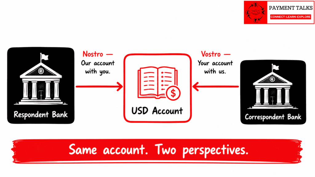 Correspondent bank and respondent bank relationship — Nostro and Vostro account setup
