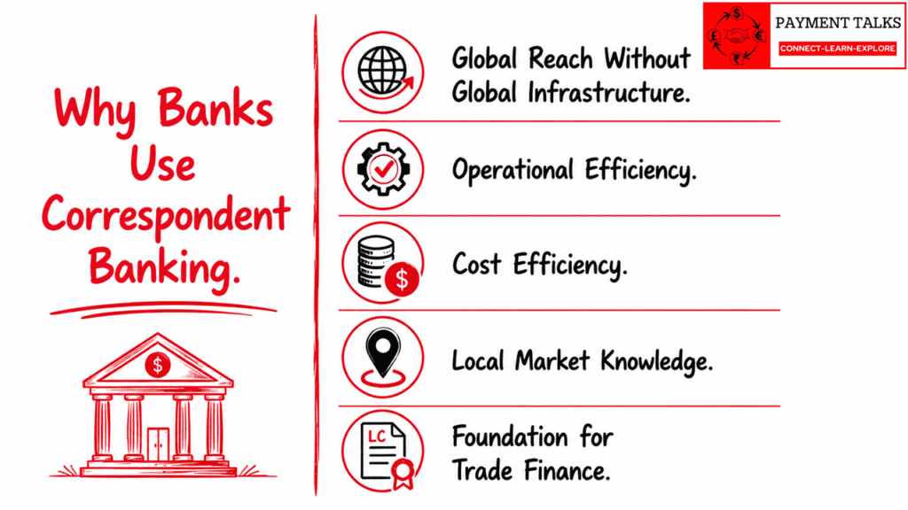 Benefits of correspondent banking for respondent banks — global reach cost efficiency local expertise